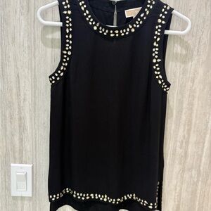 Michael Kors Black embellished Sleeveless Top